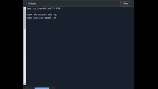 ATM Interface Java Oasis Internship Task 3 Java Internship.