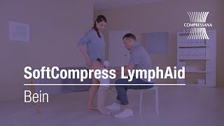 Ödemtherapie mit SoftCompress LymphAid – Anlegen der Bandagierung am Bein