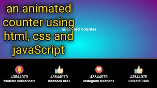 an animated counter using html, css and javaScript