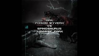 Arks poison wyvern vs spinosaurus #edit #ark #jurassicworld