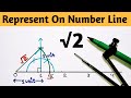 Represent root 2 on number line || class 9 maths