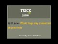 june important days and dates remember via short trick