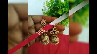 one gram gold jewellery necksets| black beeds| earrings|swathi collections 8125077112