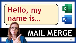 How to Create Custom Name Tags/Badges (with logos) using Mail Merge in Word and Excel