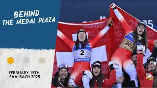 BEHIND THE MEDAL PLAZA | Saalbach (AUT) - Slalom Women | FIS World Alpine Ski Championships 2025