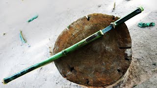 Making Sword For Beginners - Forging a Hidden Green Bamboo Sword