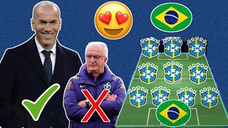 Brazil New Manager Zinedine Zidane 🇧🇷😱 Sacked Dorival Junior ❌ Zidane Dream Lineup For Brazil 🇧🇷✅