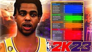 NBA 2K23 *RARE* D'ANGELO RUSSELL BUILD | DYNAMIC PLAYMAKING 3-LEVEL SHOT CREATING PG W/ OP FINISHING