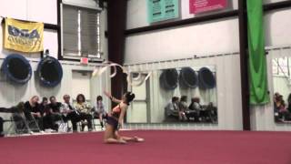 11-yr-old Elena Shinohara Ribbon at 2012 Georgia State Rhythmic Gymnastics 新体操小学生