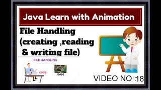 Java Tutorial For Beginners 18-file handling (creating ,reading ,writing file) Animation Video