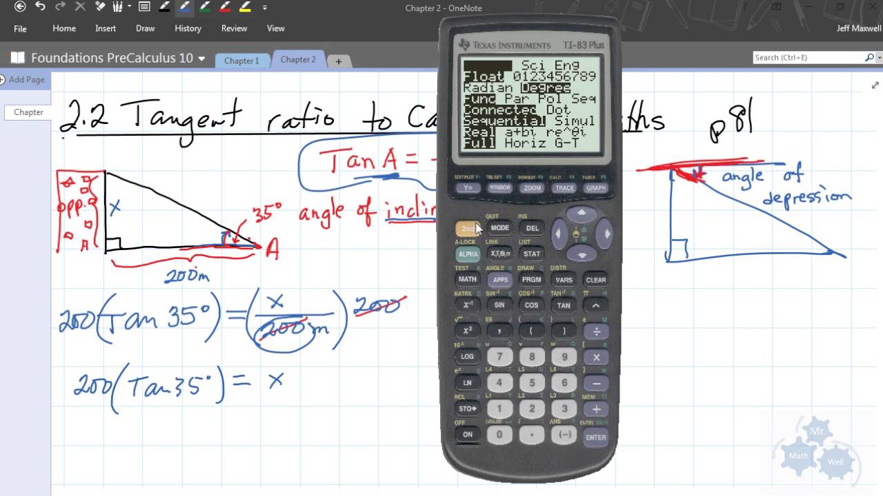 FM 10 2.2 Tangent Ratio To Calculate Lengths - YouTube