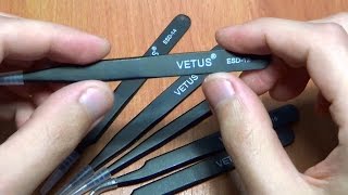 Антистатический набор пинцетов из Китая VETUS