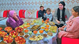 الفطور التاني في رمضان 🌙راضية بالشهيوات فطرتنا و باللدة والبنة بهرتنا😋 ما تقول غي شُميشة 👌