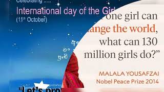 INTERNATIONAL day of girl child 11th October, 2020