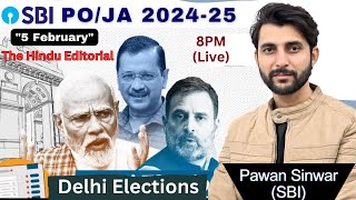 Delhi Assembly Elections 2025 (The Hindu Editorial Working) | Target SBI PO/JA 2024-25