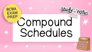 BCBA Exam Prep: Compound Schedules