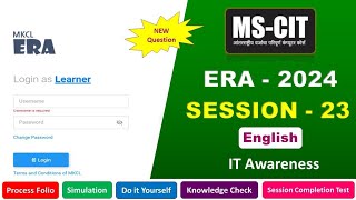 MS-CIT_ERA_2024_-_Session - 23 English | mscit IT Awareness era session - 23 | era Session 23 2024