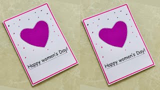 🥰Beautiful WOMEN’S DAY Card idea🥰 Easiest DIY Greeting Card For Women’s day / women’s day gift