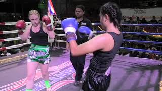 Hilary Sinbimuaythai 🇦🇺from Australia fights at Rawai Boxing Stadium, 30th April 2019