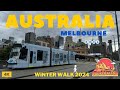 Melbourne CBD  Swanston  st winter walk 2024 in 4K |Melbourne CBD winter 4k walk