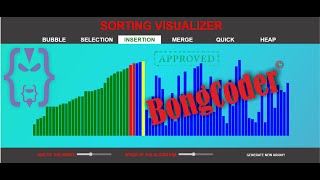SORTING ALGORITHM VISUALIZER || HTML,CSS,JS || MAJOR PROJECT 🌿⚗️