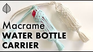 Macrame Water Bottle Carrier / Advanced Macrame Tutorial Pattern / Rock Mountain Co.