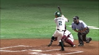 今宮、打撃センスが光る右への走者一掃三塁打！ 2013.08.31 H-E