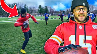 YoBoy Pizza Plays QB in Tackle Football Game