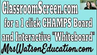 Using ClassroomScreens.com and creating an "interactive whiteboard"