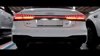 Audi A7 55 TFSI exhaust sound acceleration