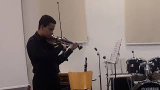 Ivan Abdelmalak plays 1st mov. of solo sonata P. Ben Haim in yerucham conservatory...