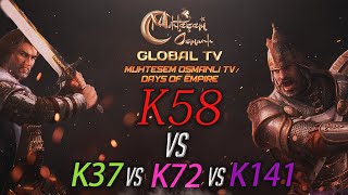 [MOGTV] K58 vs K37, K72, K141  | Muhteşem Osmanlı KVK Savaşı [Days of Empire]