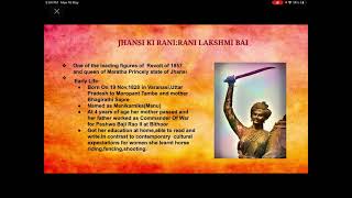 Rani Lakshmi Bai #RevoltOf1857 | Quick Knowledge Crunch | Lecture-1 | Govt Exams | #UPSC #SSC