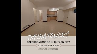 Infina Towers South Building 3bedroom 81.5sqm Condo for rent in Quezon City