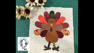 Scrap Block Week 10   Tom the Turkey; QuiltingWithLori