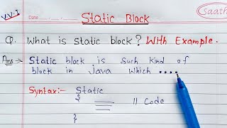 static block in java | Learn Coding