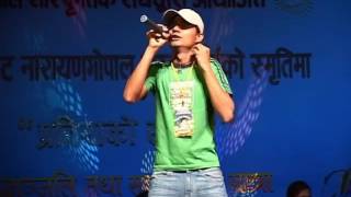 Anjan Regmi performing Narayan Gopal's song yeti dherai maya die
