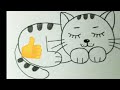 رسم سهل كيف ترسم قطه رسم سهل للمبتدئين رسم قطه