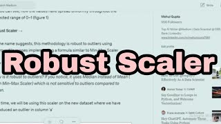 Robust Scaler explained with codes