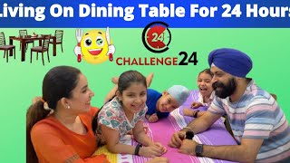 Challenge - Living On Dining Table For 24 Hours | RS 1313 VLOGS | Ramneek Singh 1313