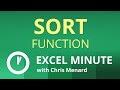 Excel SORT Function | Excel One Minute Functions Explained