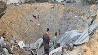 Raw: Aftermath of Airstrike in Gaza