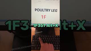 🍗 Poultry Leg Symbol Shortcut Key in Ms Word #shorts #computer #msword #shortcutkeys #pctips #viral