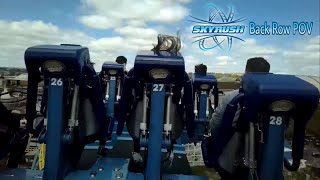 Skyrush Intense Hyper Coaster Back Row POV April 2021 - Hersheypark (No Copyright)