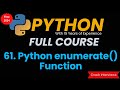 Python enumerate() Function | Enumerate function Python