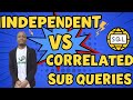 Independent vs Correlated Subquery Explained | SQL Tutorial for Beginners
