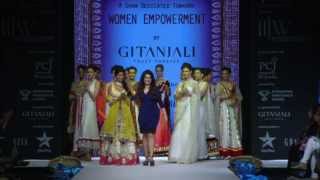 Shriya Saran and Ankita Shorey walks for Gitanjali at IIJW New Delhi-2013