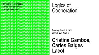 Lacol“Logics of Cooperation” Cristina Gamboa, Carles Baiges, Spring 2021 Catalyst