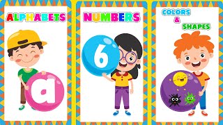 Learn ABC Phonics Shapes Numbers Colors | Preschool Learning Videos For 3 Year Olds | #kidsvideos