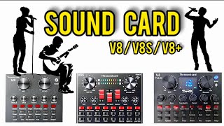 Sound Card V8/V8S/V8+ - Audio Recorder...Sinhala... @Soundoperator